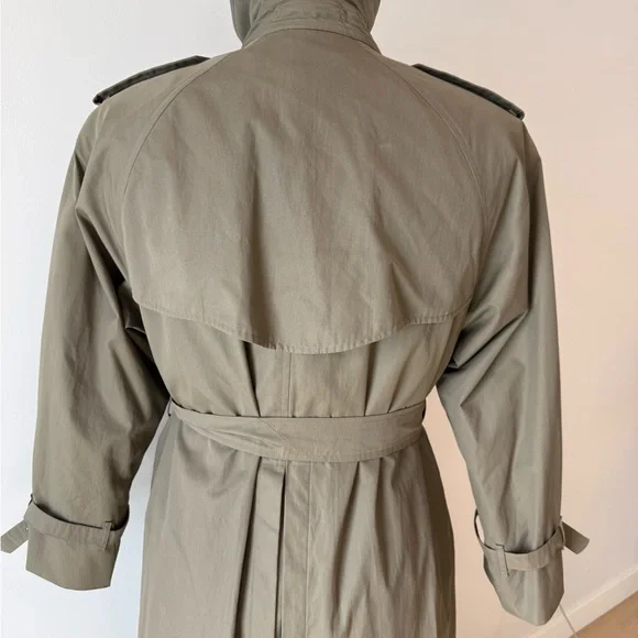 Burberry Olive Double-Breasted Trench Coat - Picture 4 of 16